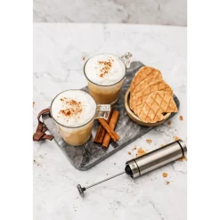 Milchaufschäumer<Adhoc elektr. Milchaufschäumer schwarz Rapido Edelstahl/ Kunststoff