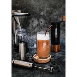 Cafécore<Adhoc Kaffeemühle Mrs.Bean Akazie/schwarz 21,8cm mit Kurbel