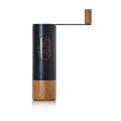 Kaffeemühlen<Adhoc Kaffeemühle Mrs.Bean Akazie/schwarz 21,8cm mit Kurbel