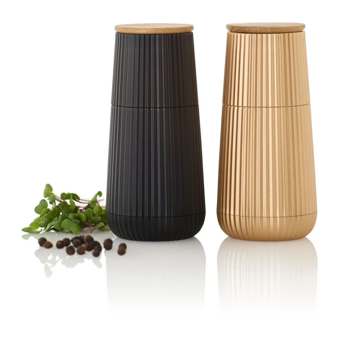 Adhoc Pfeffer- und Salzmühlen-Set 2-tlg. Scape black & gold