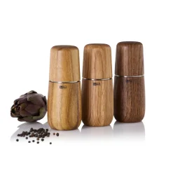 Kräuter & Gewürze|Messer & Co. Entdecken<Adhoc Salz-/Pfeffermühle Yono Eiche dunkel/Edelstahl 15cm