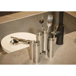 Alessi Besteckbehälter 13x15 cm Canale edelstahl