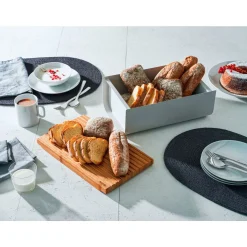 Alessi Brotkasten 34x21 cm Mattina silber