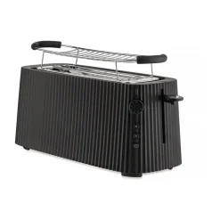 Alessi Doppelfach-Toaster 46x18x25 cm 1700 W Plissé schwarz