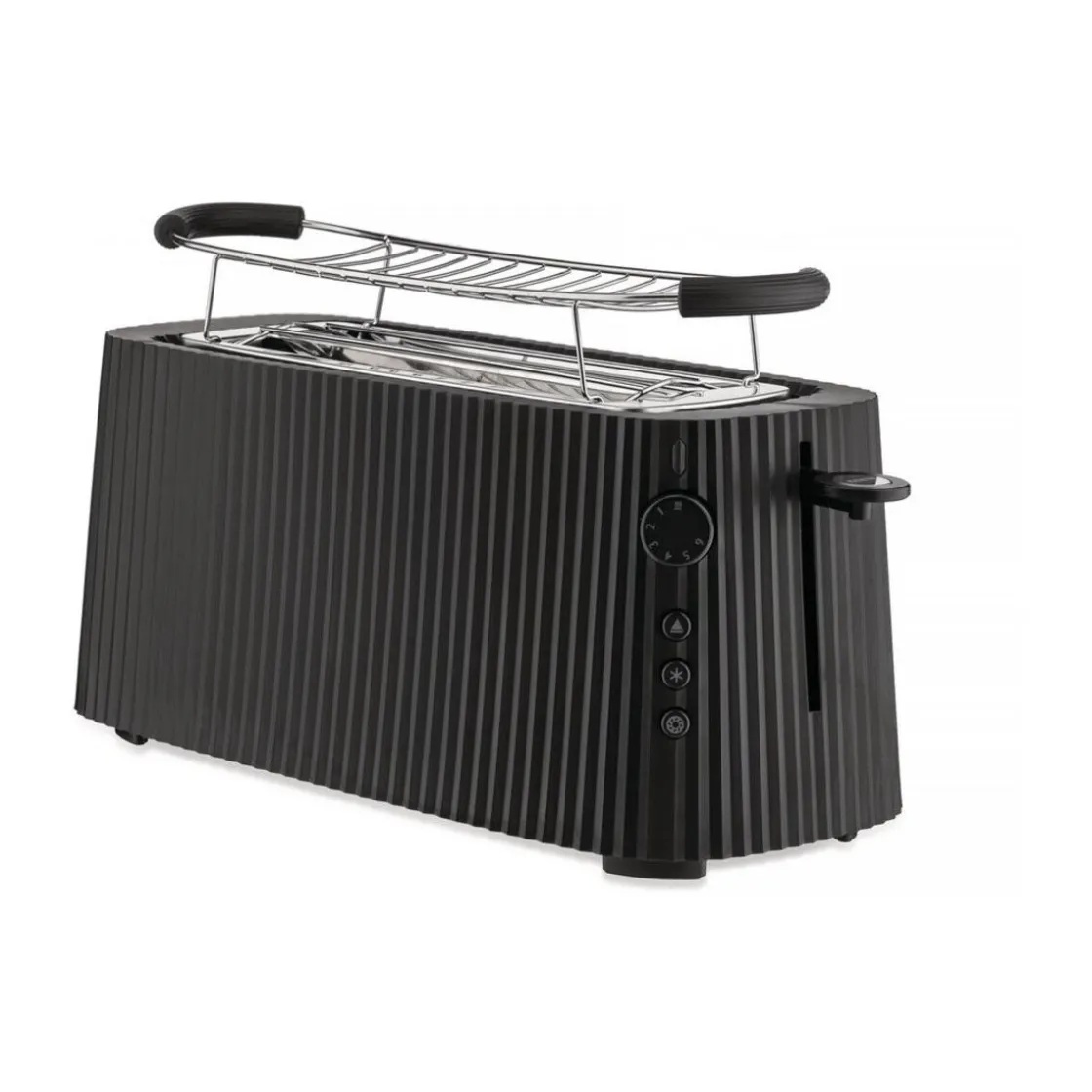 Alessi Doppelfach-Toaster 46x18x25 cm 1700 W Plissé schwarz