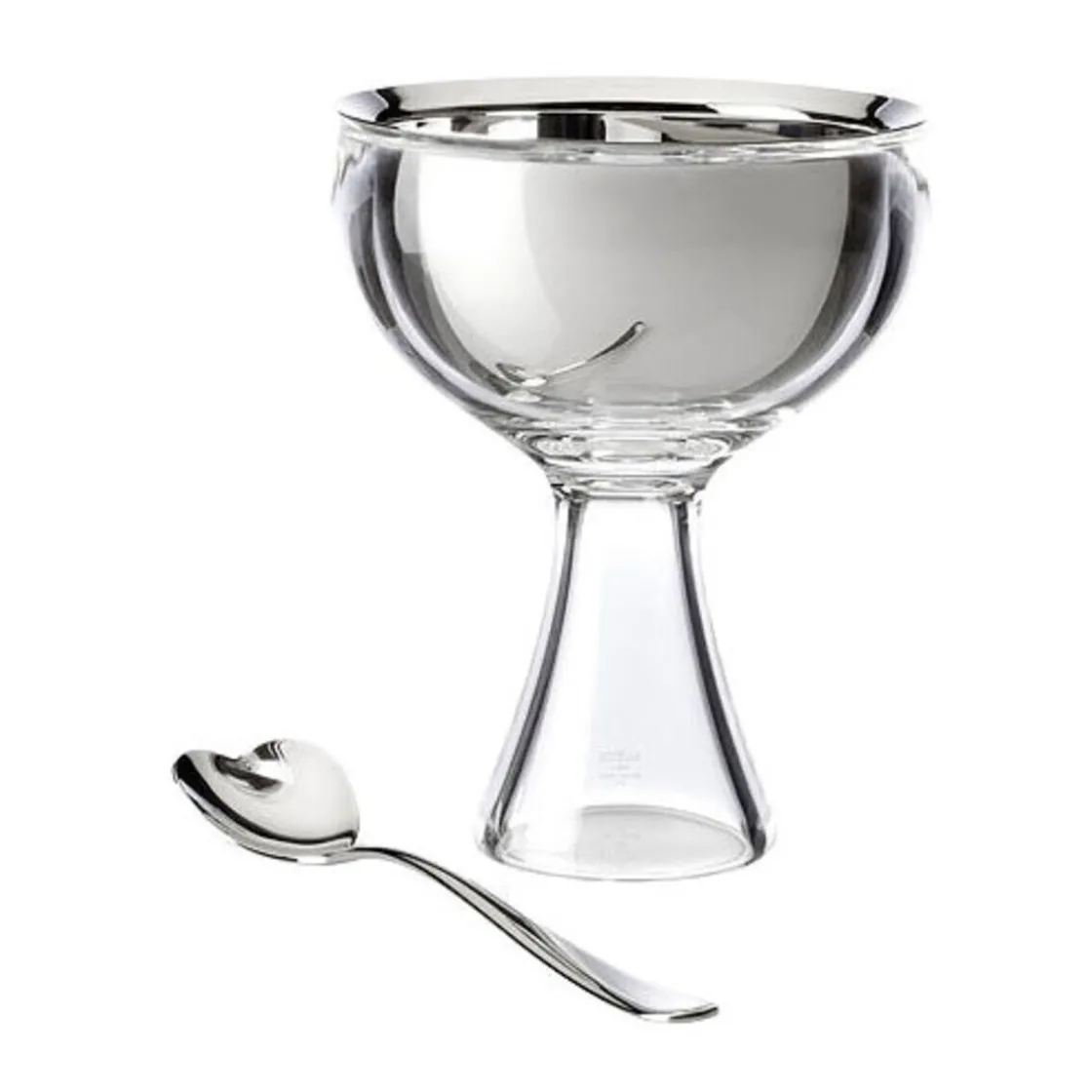 Becher|Schalen<Alessi Eisbecher mit Löffel weiss Big Love