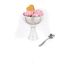 Becher|Schalen<Alessi Eisbecher mit Löffel weiss Big Love