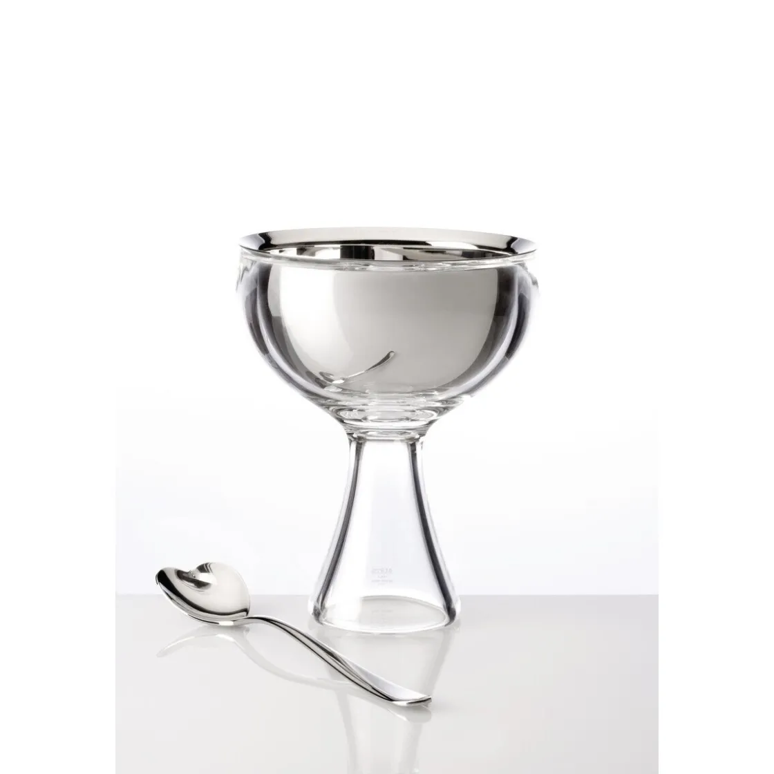 Becher|Schalen<Alessi Eisbecher mit Löffel weiss Big Love