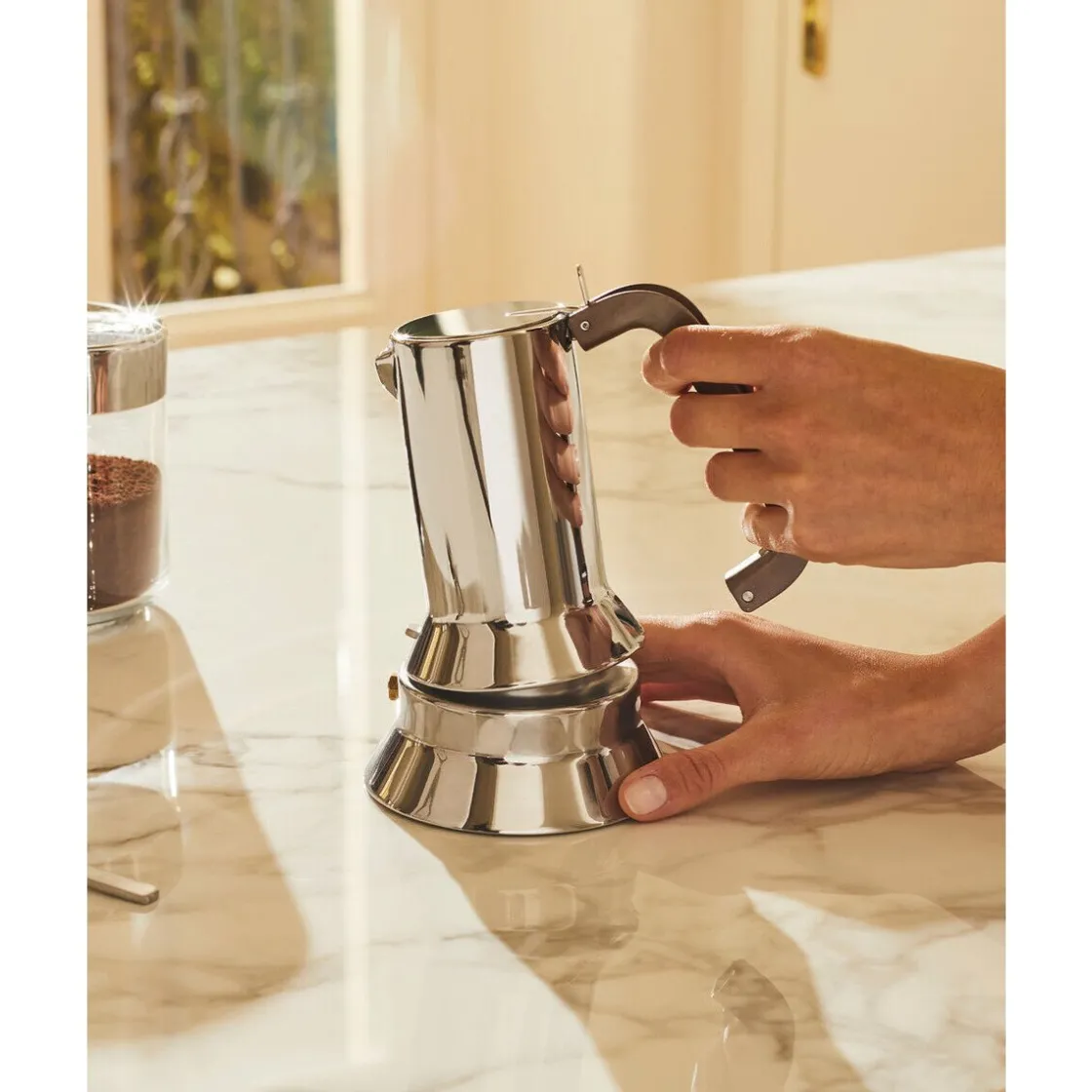 Alessi Espressokocher 9090 6 Tassen edelstahl