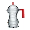 Espressokocher<Alessi Espressokocher 1 Tasse Griff rot Pulcina