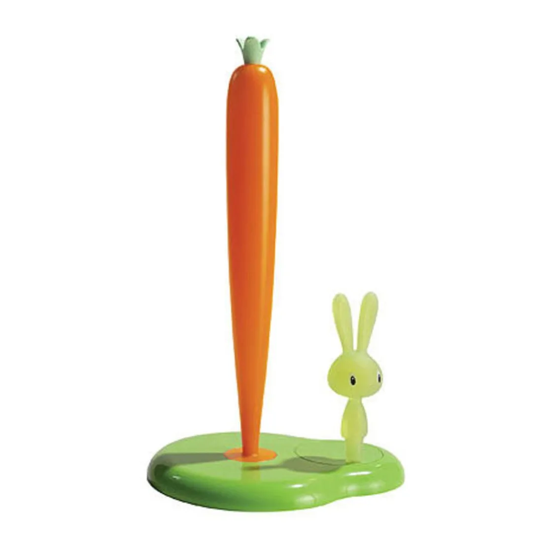 Alessi Küchenrollenhalter grün H. 34 cm Bunny & Carrot