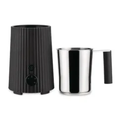 Milchaufschäumer<Alessi Milchaufschäumer 0,35 l Plissé schwarz