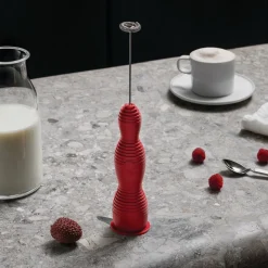 Alessi Milchaufschäumer Pulcina rot