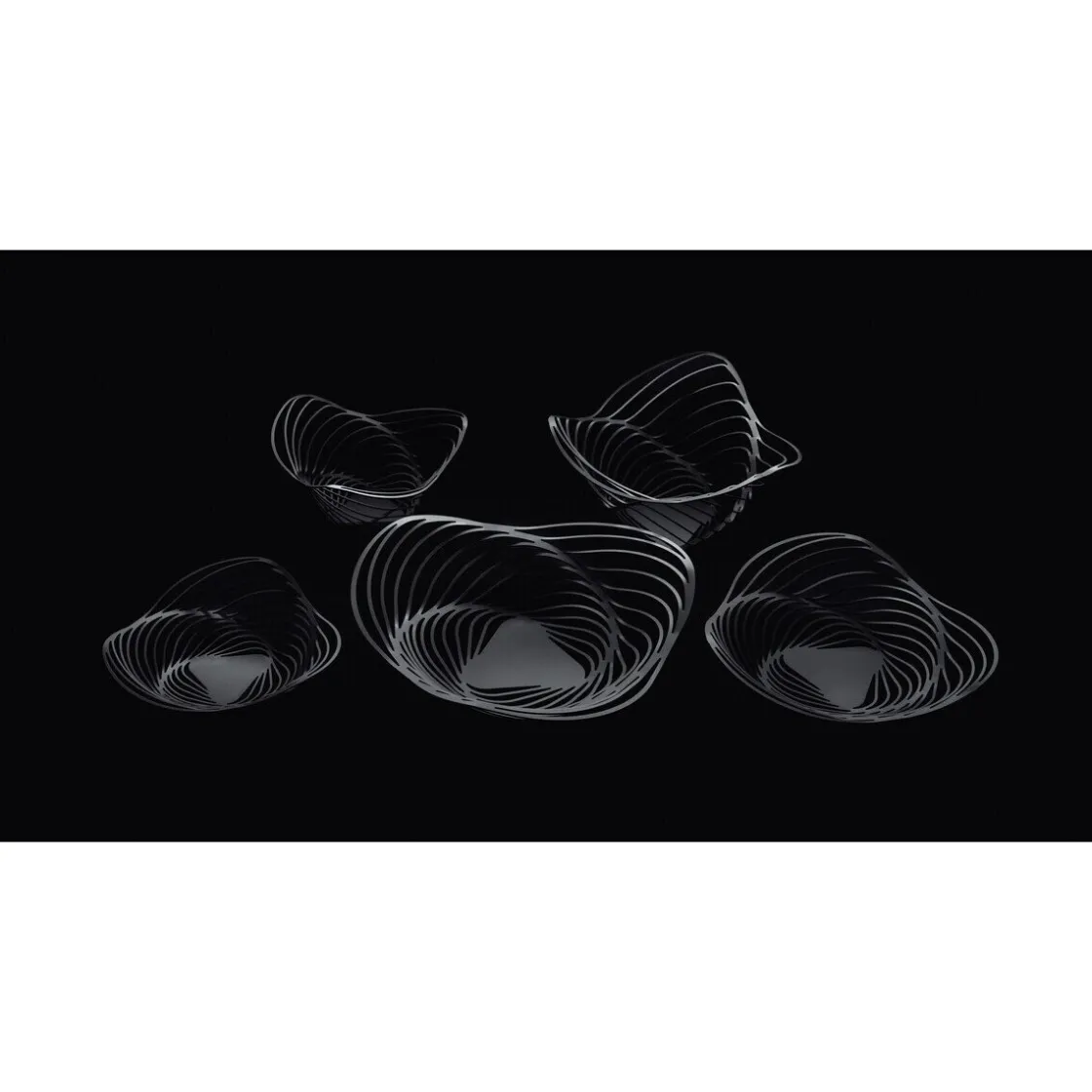 Alessi Obstkorb Ø 33cm schwarz Trinity