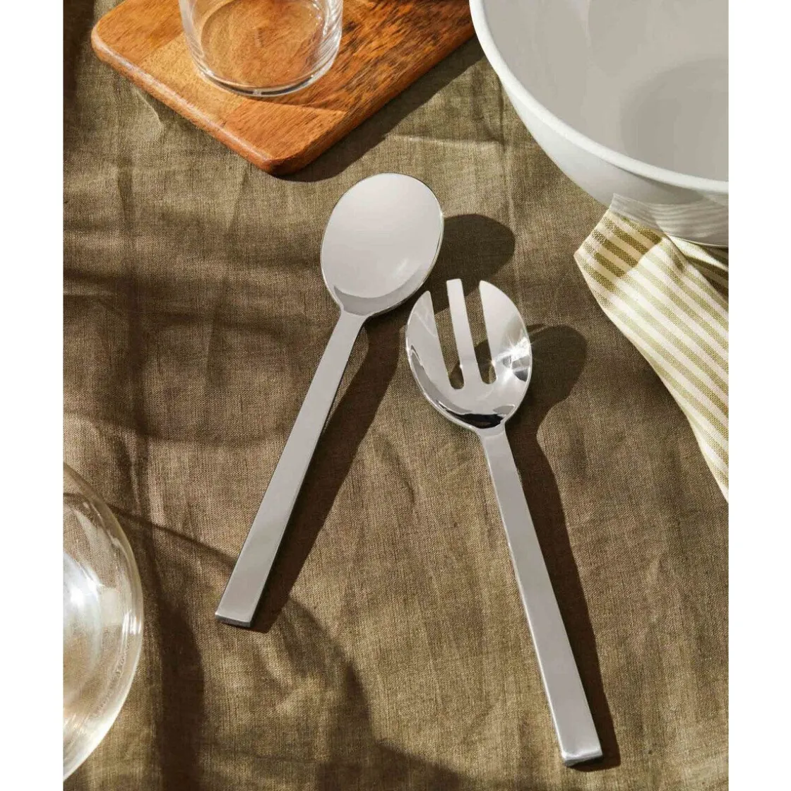 Alessi Salatbesteck 25 cm Santiago Edelstahl