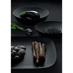 Alessi Schale 25cm schwarz m. Relief Double