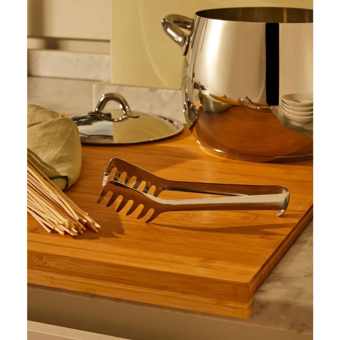 Alessi Spaghettizange 502 19 cm Edelstahl poliert