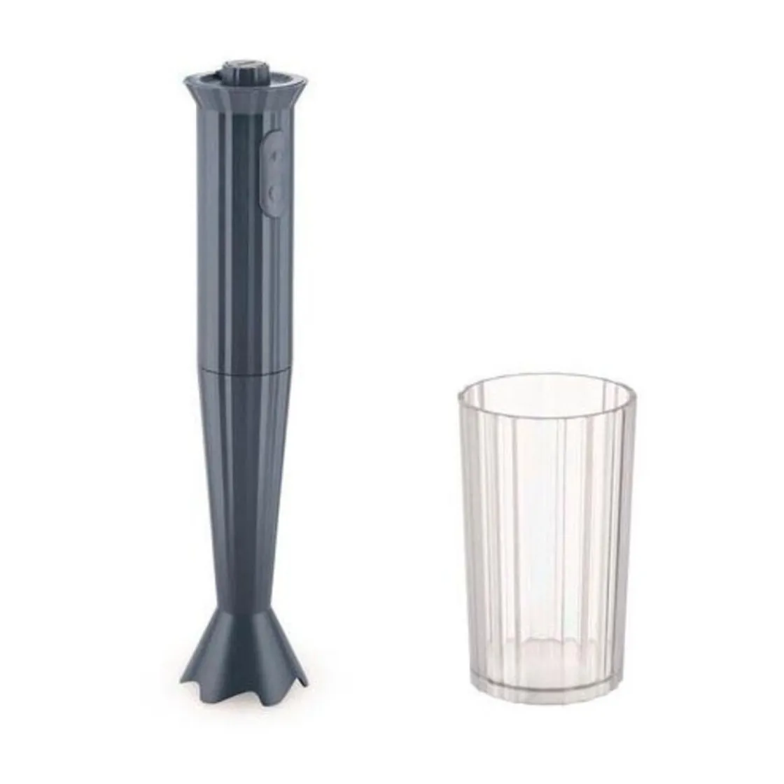 Kochwelt Entdecken<Alessi Stabmixer 34 cm Plissé grau