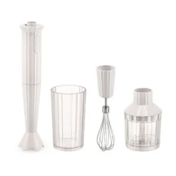 Kochwelt Entdecken<Alessi Stabmixer-Set 4-tlg. Plissé weiß