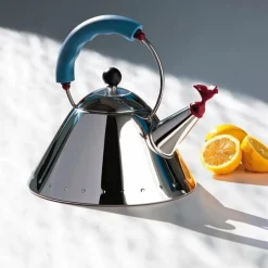 Kochwelt Entdecken<Alessi Wasserkessel 9093 2,0 l Michael Graves blau