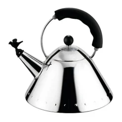 Alessi Wasserkessel m.Vogelflöte Michael Graves Black Edition