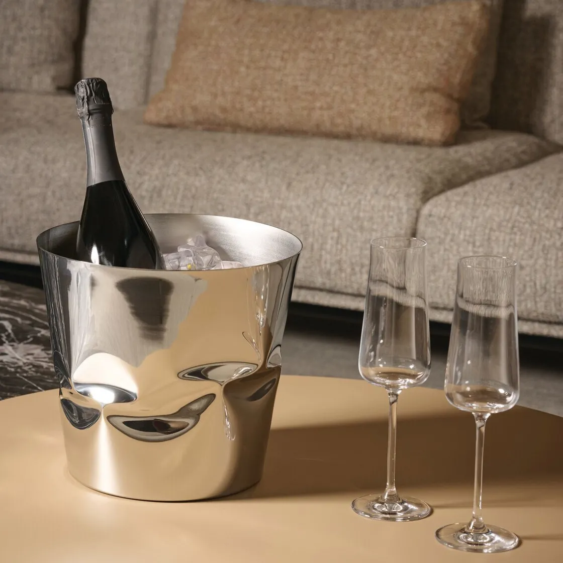 Neuheiten<Alessi Weinkühler 23 cm Compressioni edelstahl