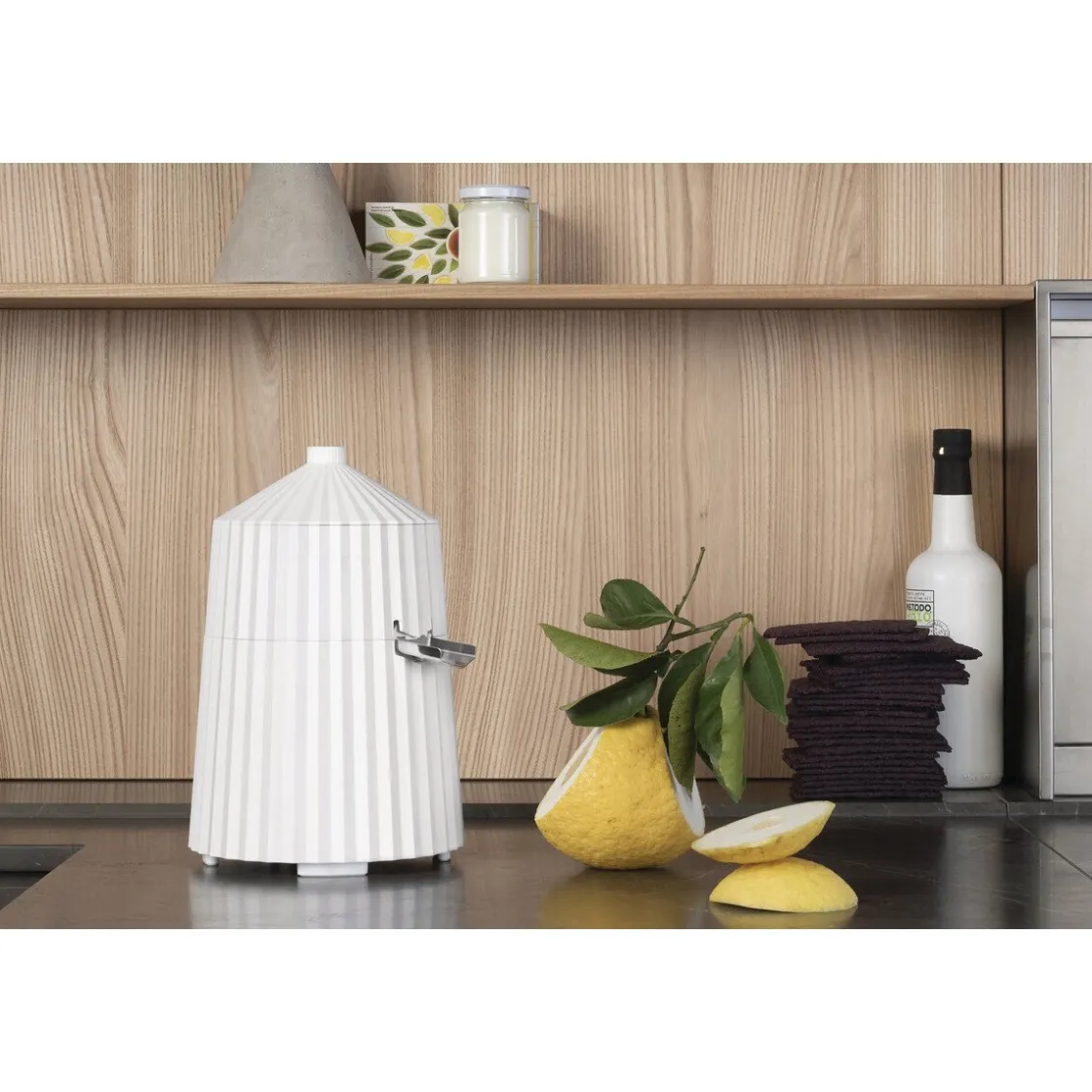 Küchenpressen|Messer & Co. Entdecken<Alessi Zitruspresse 28 cm Plissé weiß