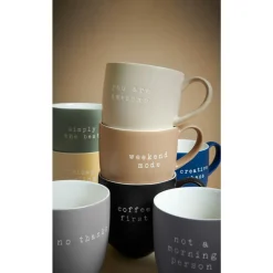 ASA Henkelbecher 0,35 l hey! not a morning person grau