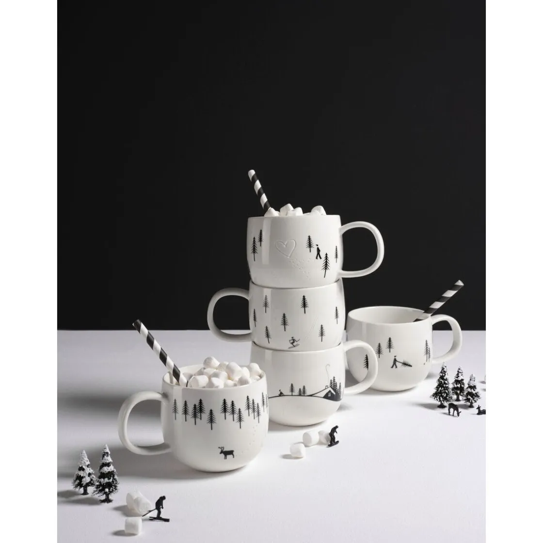 Becher<ASA Henkelbecher 0,4 l Joy Snow Tracks