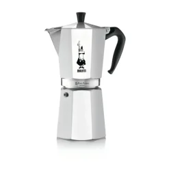Espressokocher<Bialetti Espressokocher 12 Tassen Moka Express silber
