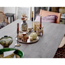 Weihnachtskerzen<Bloomingville Kerzenhalter 2er-Set Mamie braun