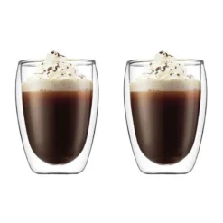 Cappuccinotassen<Bodum Cappuccinoglas 0,35 l 2 Stück Pavina
