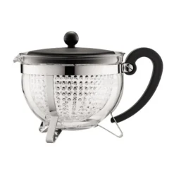 Teekannen|Teekannen<Bodum Teekanne 1,3 l Chambord schwarz