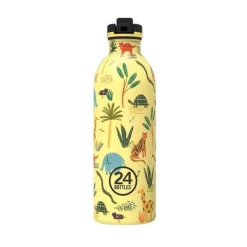 Trinkflaschen<24bottles Trinkflasche 0,5 l Jungle Friends gelb mit Sportdeckel
