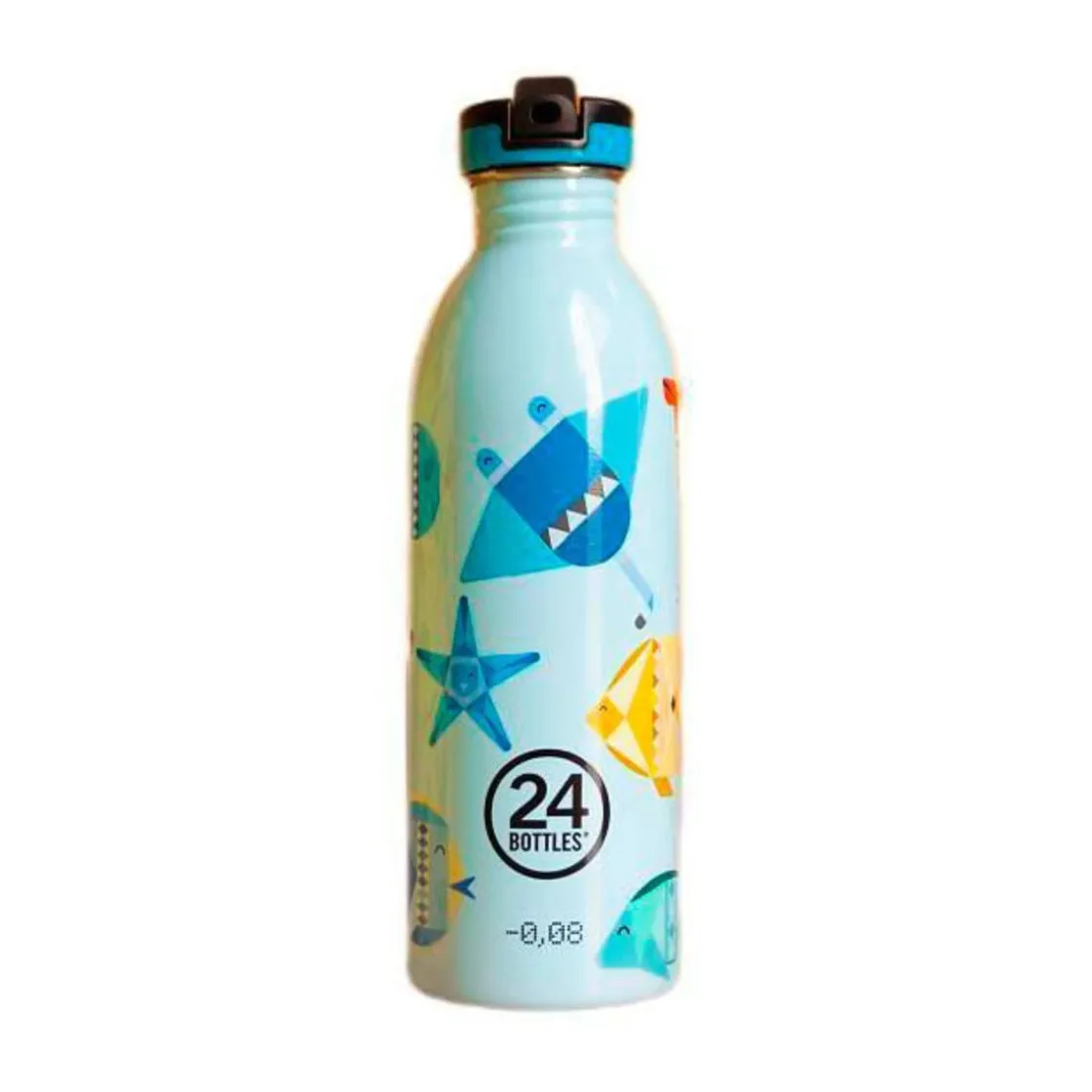 Trinkflaschen<24bottles Trinkflasche 0,5 l Sea Friends blau mit Sportdeckel