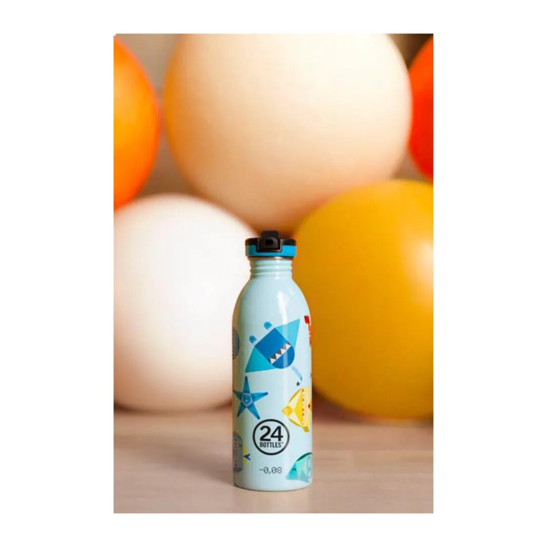 Trinkflaschen<24bottles Trinkflasche 0,5 l Sea Friends blau mit Sportdeckel