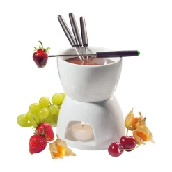 Cilio Schokoladenfondue-Set 6-tlg. Classic weiß