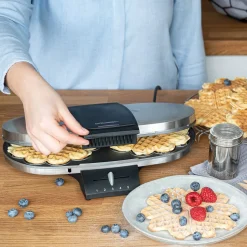 Cloer Doppelwaffeleisen 1329 34x24 cm 1700 W silber