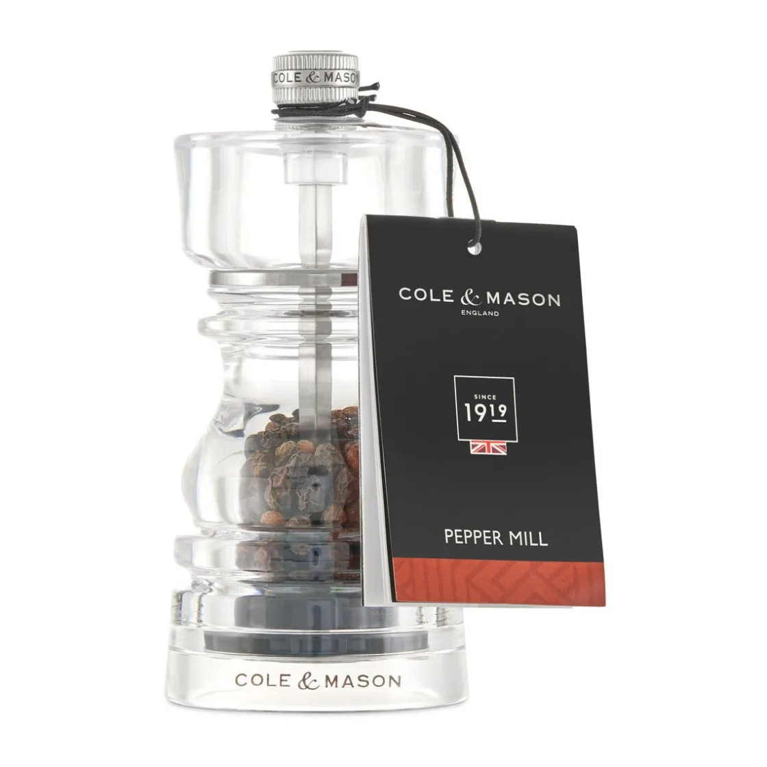 Messer & Co. Entdecken|Kräuter & Gewürze<Cole & Mason Pfeffermühle 13 cm London klar