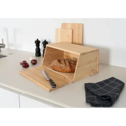 Brotkästen & Brotkörbe<Continenta Brotkasten Gummibaum 40x26x18,5cm