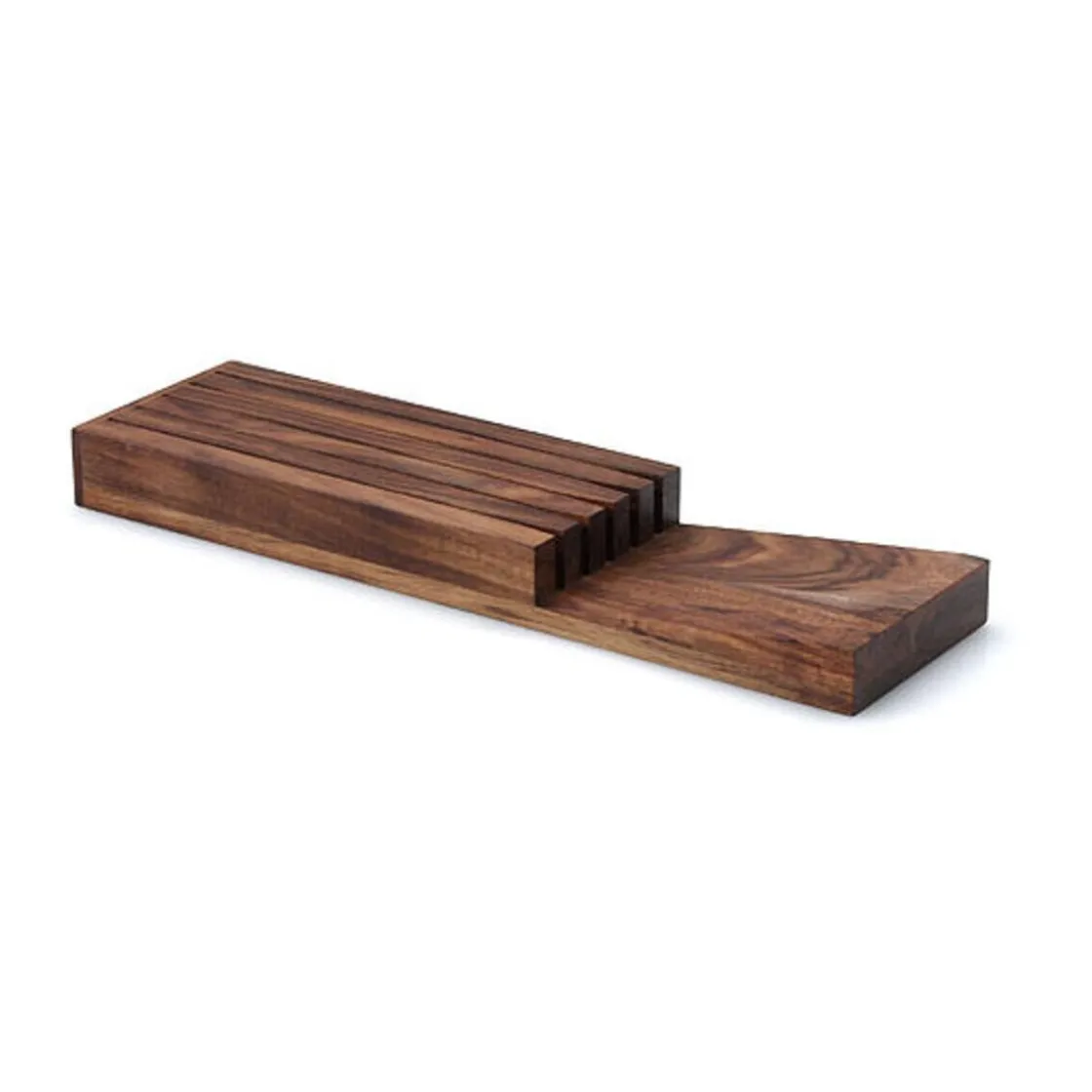 Messerblöcke|Messer & Co. Entdecken<Continenta Messerblock f. Schublade 5 Messer 39 x 11 x 3,5 cm Akazie