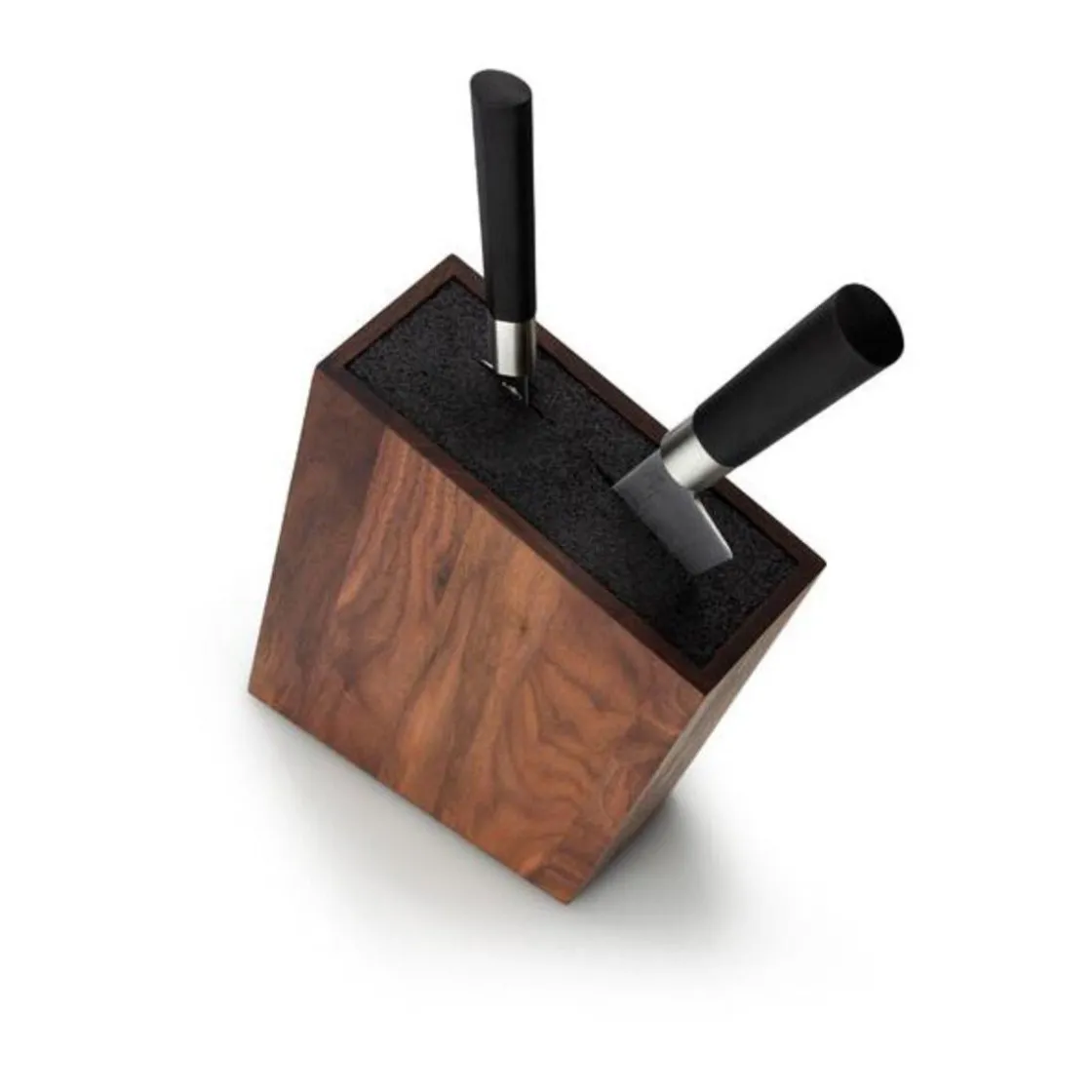 Continenta Messerblock m. flex. Einsatz Walnuss 28,5x8x19cm