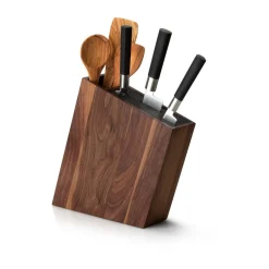 Messerblöcke|Messer & Co. Entdecken<Continenta Messerblock m. flex. Einsatz/Behälter Walnuss 31x8x24,5cm