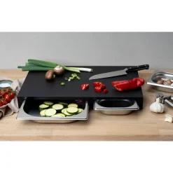 Pilzküche<Continenta Multifunktionsbrett 49x33x5 cm Duracore schwarz