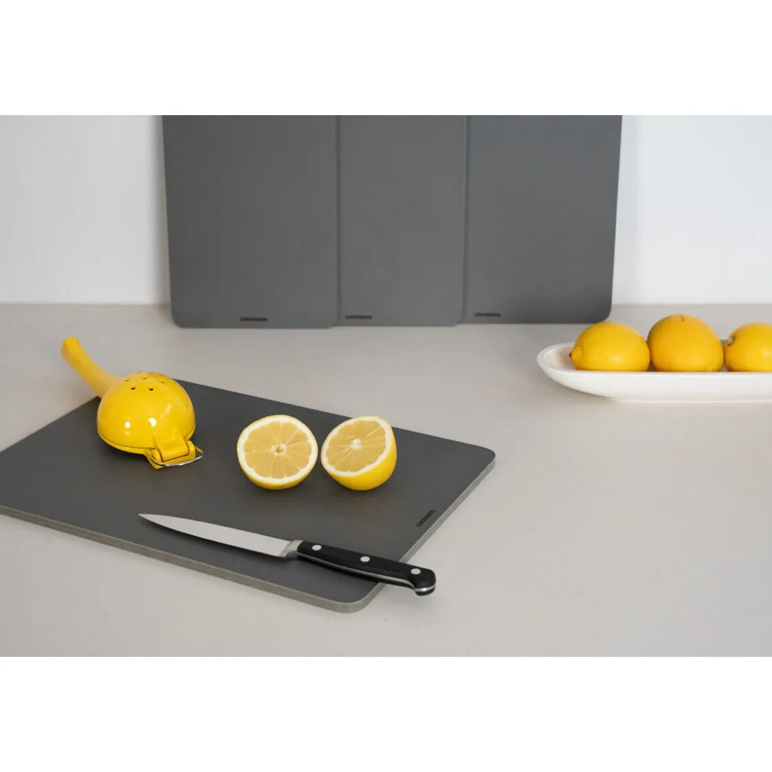 Messer & Co. Entdecken|Pilzküche<Continenta Schneidebrett 24x16x1 cm Duracore grau