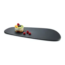 Servierplatten<Continenta Servierbrett Duracore 49x20,7x0,9cm Pebble schwarz