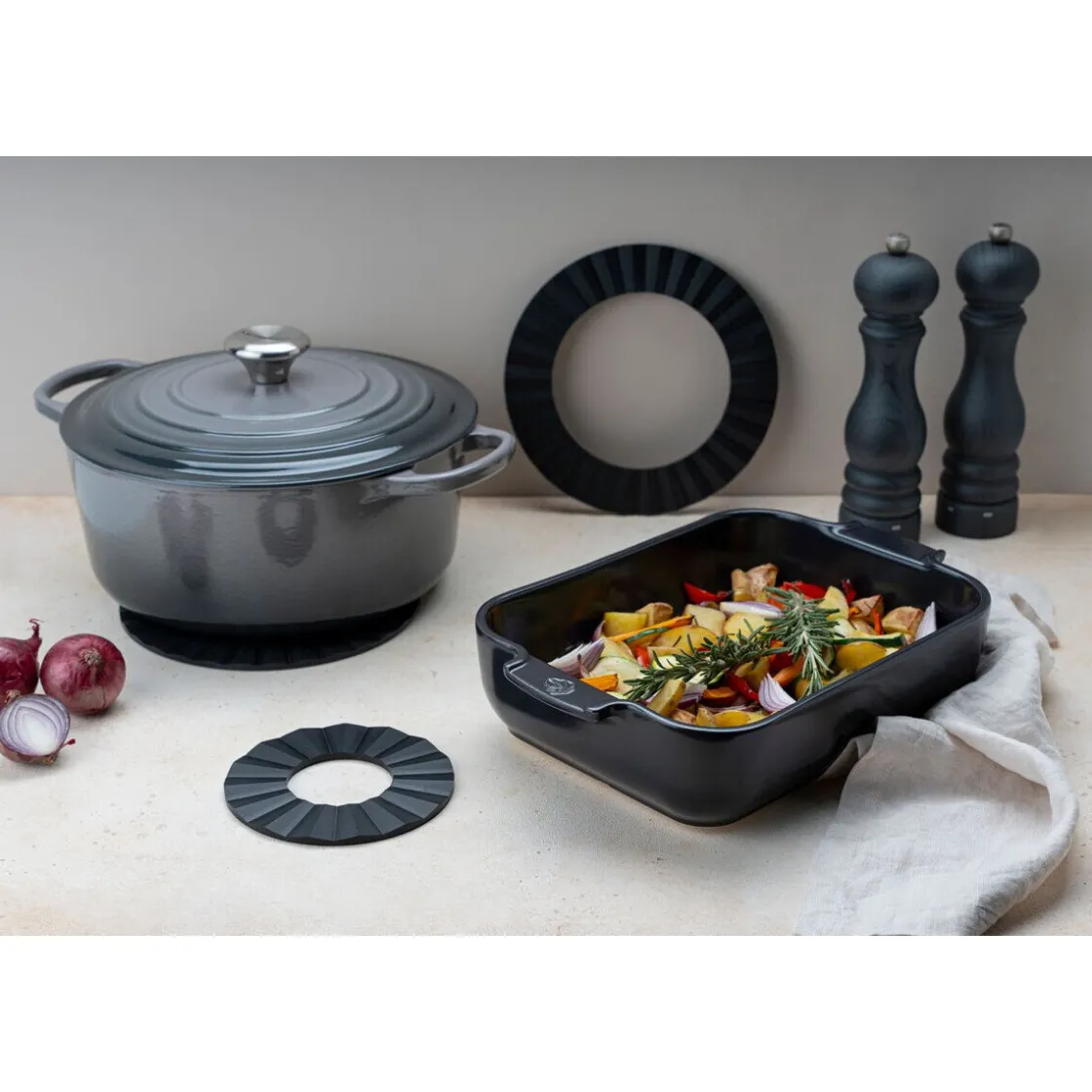 Untersetzer<Continenta Untersetzer-Set 2-tlg. Duracore schwarz