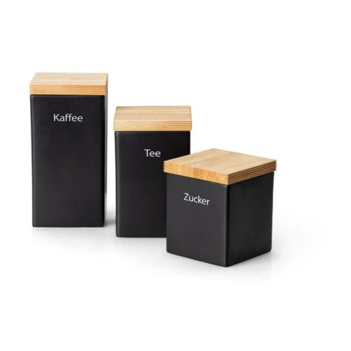 Continenta Vorratsdose 800ml Keramik schwarz