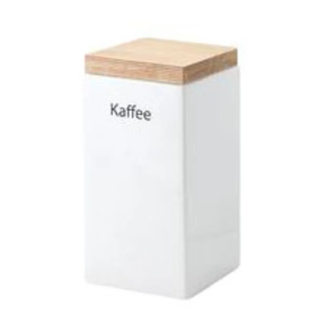 Cafécore<Continenta Vorratsdose quadrat. Steingut / Holzdeckel 1200ml