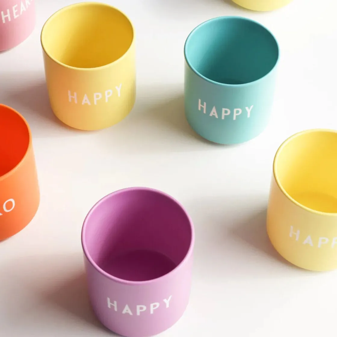 Becher<Design Letters Becher 8 cm Favourite Fashion Colour Happy lila